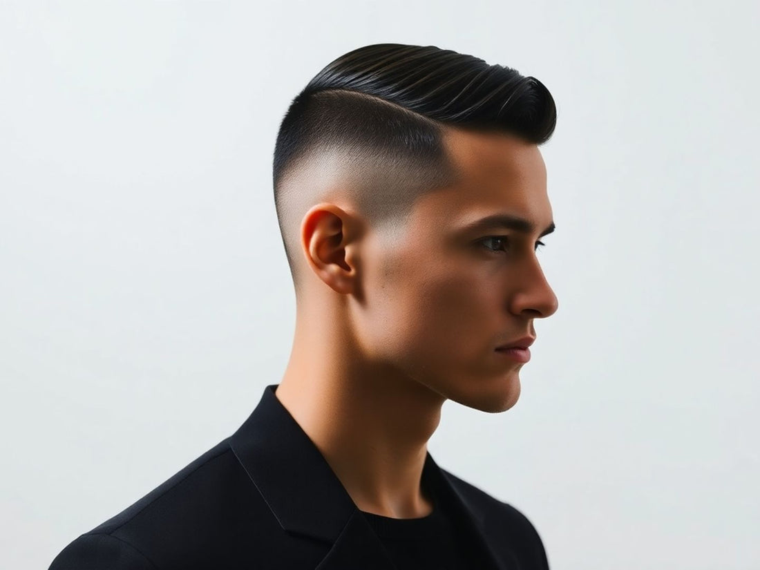 Stylish man with a clean taper fade hairstyle.