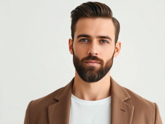 Stylish man with a clean, sophisticated beard style.