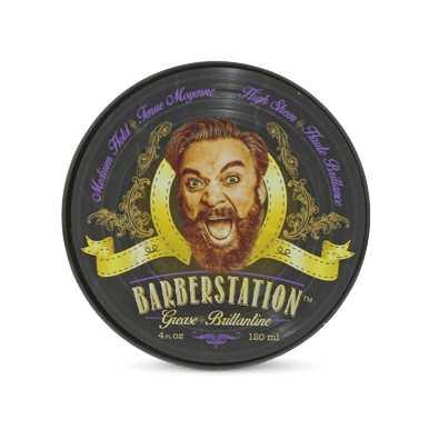 Barberstation Grease styling solution for strong flexible hold and shine, ideal for slicked-back looks and pompadours, 150 ml.