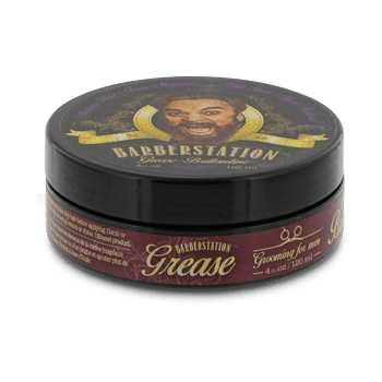 Barberstation Grease styling product for strong and flexible hold, ideal for slicked-back looks and pompadours.