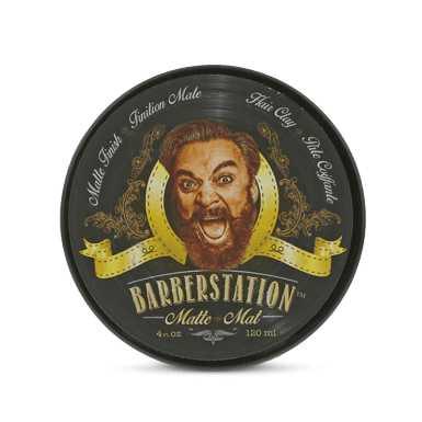 Barberstation Matte premium matte paste for natural, textured hair styling with a strong, pliable hold in a round 120ml container