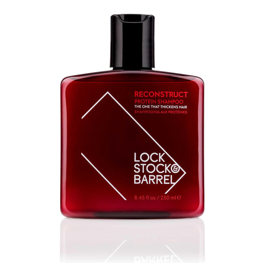 Lock Stock & Barrel Reconstruct Protein Shampoo 8.45 Fl Oz / 250 Ml in red bottle