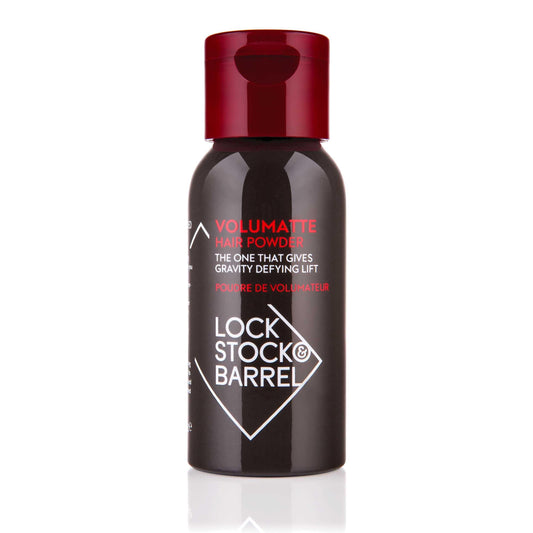 Lock Stock & Barrel Volumatte Hair Powder 10g bottle for instant volume and texture with a matte finish