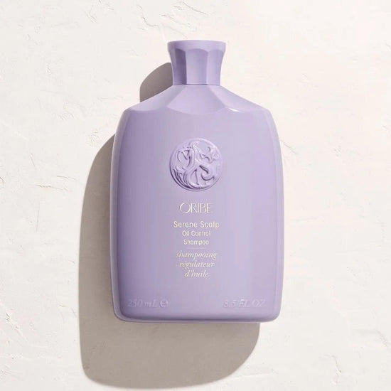 Oribe Serene Scalp Oil Control Shampoo bottle on a light background